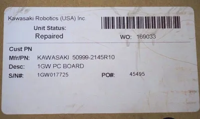 KAWASAKI ROBOTICS 50999-2145R10 BOARD 509992145R10