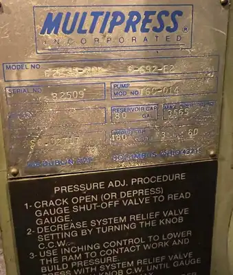 USED 1988 MULTIPRESS F2L35-30H C-692-E2