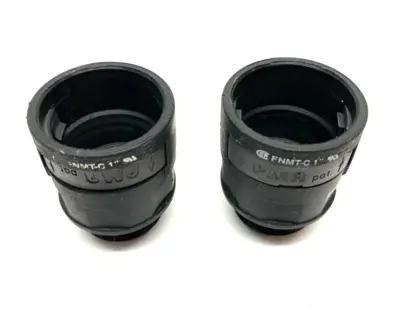 USED PMA FLEX STRAIGHT PLASTIC CONDUIT FITTING BLACK