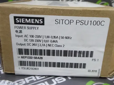 Siemens 6EP1332-5BA20 SITOP PSU100C DC Power Supply 24VDC 3.7A New NIB