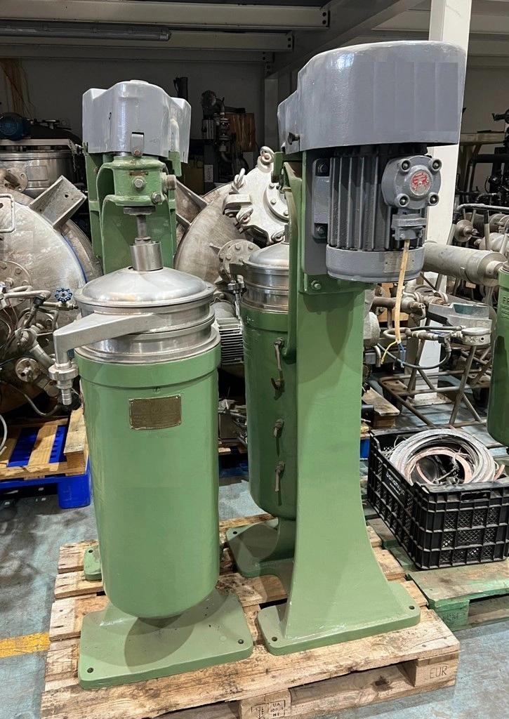 (3) RINA SR-10C tubular bowl centrifuges, 316SS.