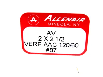 NEW ALLENAIR AV 2X2 1/2 VERE AAC 120/60 PNEUMATIC CYLINDER