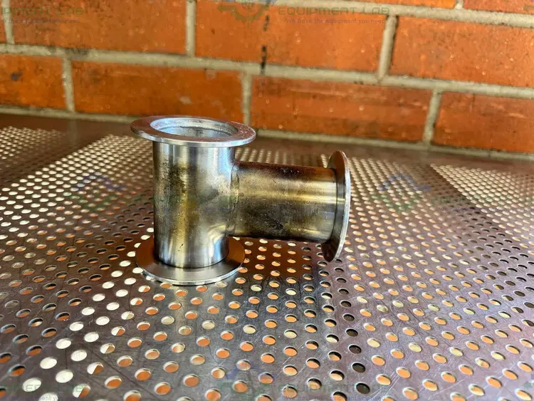 Used 3 WAY STAINLESS STEEL KF 50 NIPPLE VACUUM FITTING Valves/Fittings California US | Equipment Lab #1317048