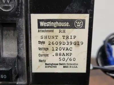 Used WESTINGHOUSE FB3040PL Switchgears British Columbia CA | Lenmark #242221