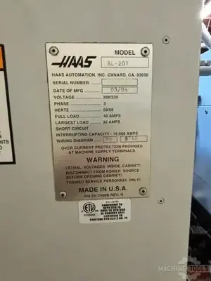 Used 2006 HAAS SL-20T CNC Lathes Arizona US | KD Machinery #1517731