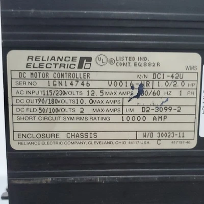 USED Reliance DC1-42U
