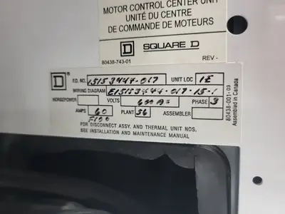 USED SQUARE D MODEL 6