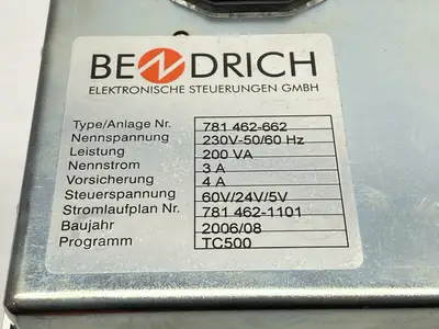 USED BENDRICH ELECTRONIC PCB CARD CHASSIS