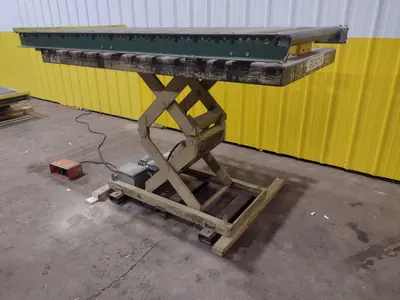 4,000 LBS X 72" X 36" GLOBE INTERNATIONAL HYDRAULIC SCISSOR LIFT TABLE, 110 VOLT: STOCK #20941
