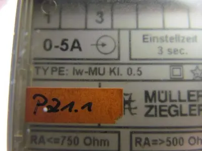 Muller Ziegler IW-MU KI. 0.5 Module 0-5A 0-20 MA 0-10V DIN Rail Mount
