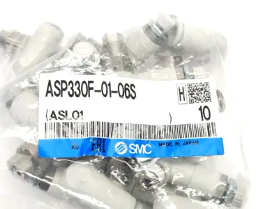 ASP330F-01-06S | SMC  Elbow Fitting, Flow Control & Pilot Check Valve 6mm Tube 10PK - New