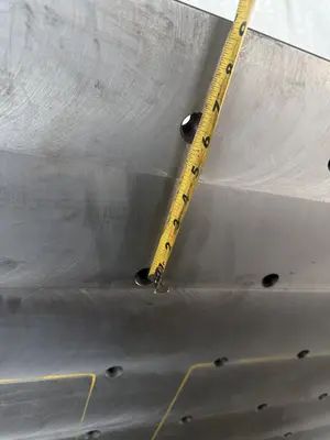 48" X 48" X 36" DRILLED & TAPPED ANGLE PLATE. STOCK # 0544726