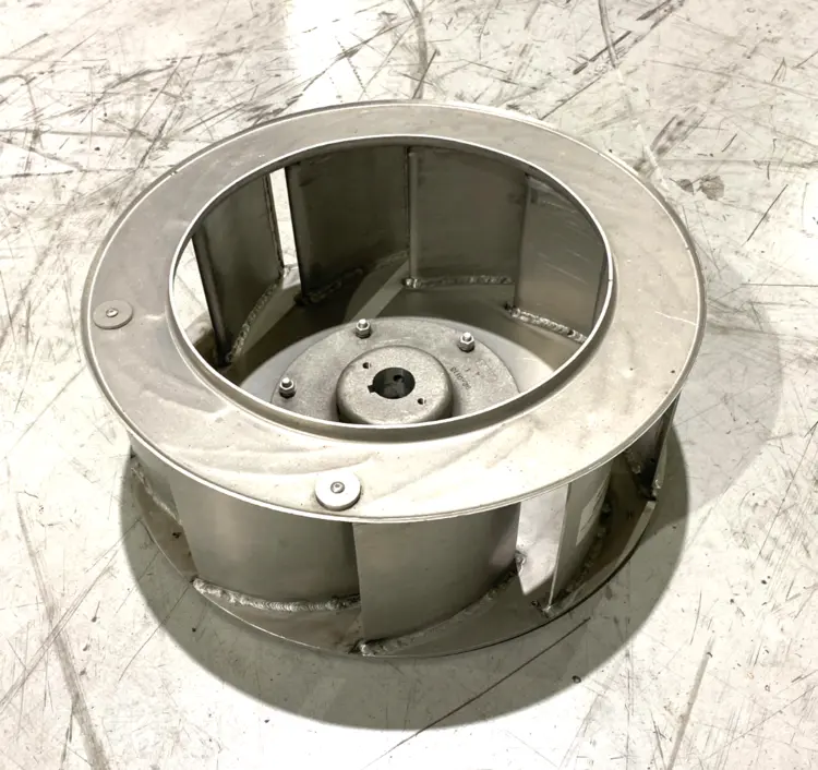 Used UNBRANDED BLOWER FAN WHEEL, 20 ACF, 100PCT ALUMINUM, CW, 1.625 BORE, TYPE 1 Blowers | Maverick Industrial Sales #1105218