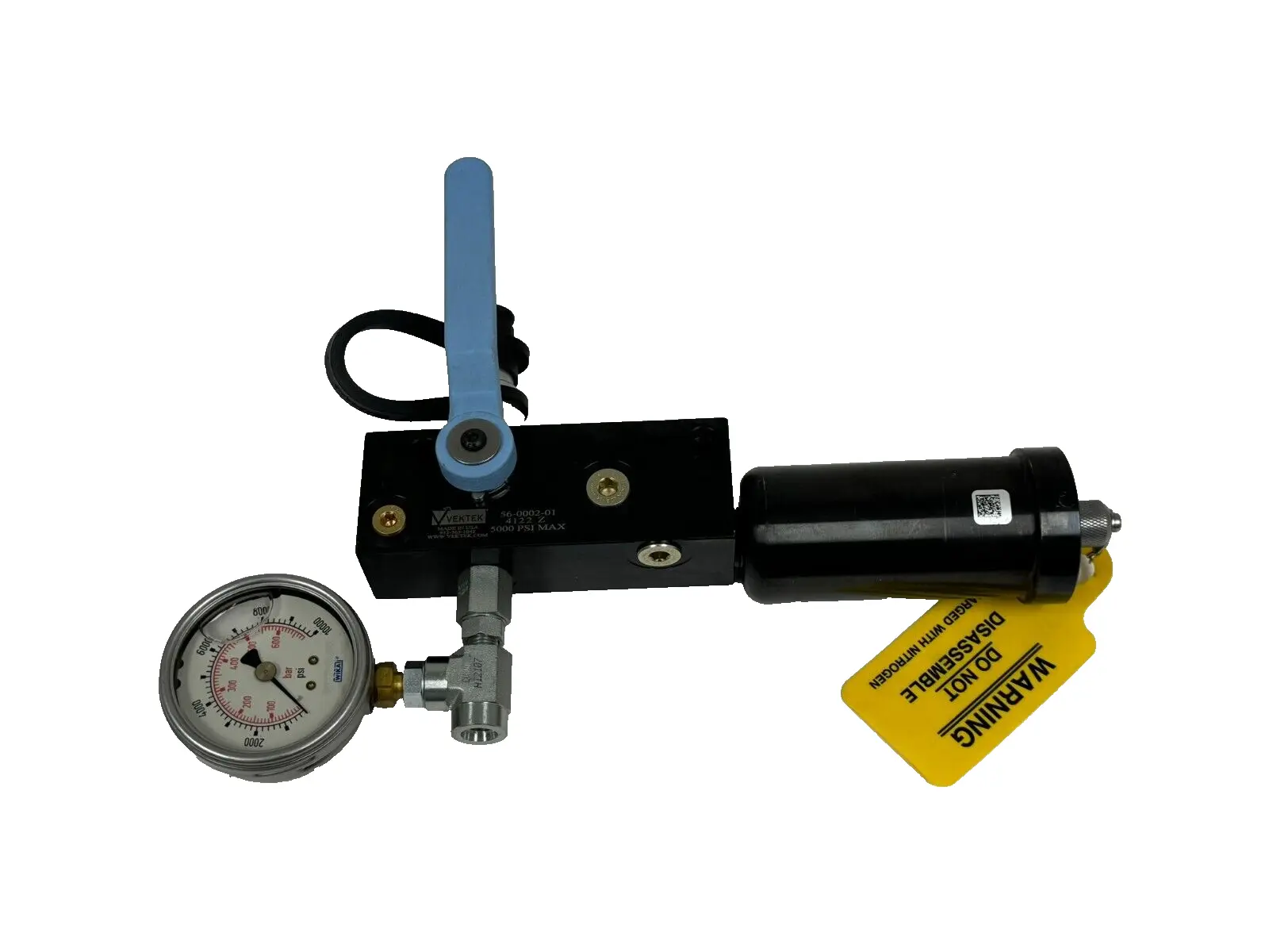 NEW VEKTEK 56-0002-01 MANUAL SHUTOFF VALVE DECOUPLER W/ 10-1016-01 ACCUMULATOR