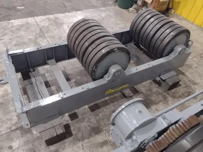 120 TON (240,000 LBS) RANSOME PANDJIRIS POWERED TANK TURNING ROLLS, POWER & IDLER: STOCK #23143