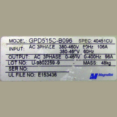 Magnetek 75 HP VFD