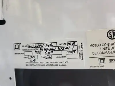 USED SQUARE D MODEL 6
