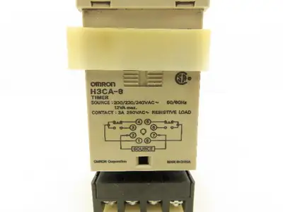 Omron H3CA-8 Timer With Socket Base 250VAC 3A 8 Pin Lot Of 5