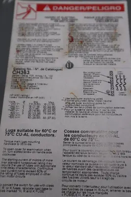 SCHNEIDER ELECTRIC CH363 / CH363 - NEW NO BOX - STOCK SGF133