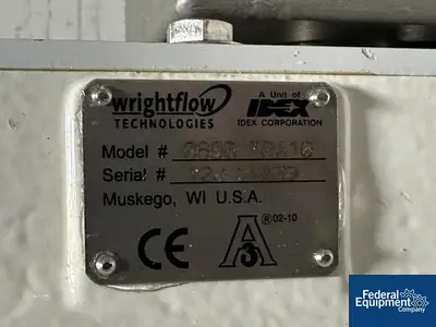 USED Wrightflow Technologies Wright Stainless Steel Lobe Pump Wash Down Duty, Model 0600 TRA10,