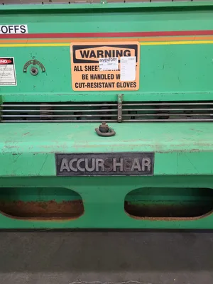 Used 1987 ACCURSHEAR 825010 LP Power Squaring Shears (Inch) Illinois US | Revelation Machinery #1693674