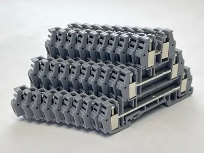 Used Morsettitalia Terminal Block 3-Level Gray 2.5mm LOT OF 10 Terminal Blocks Michigan US | Maverick Industrial Sales #1394922