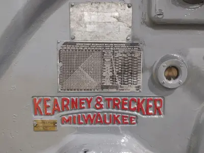 #3 KEARNEY & TRECKER MILWAUKEE MODEL #3 VERTICAL MILLING MACHINE 64" x 13" x 10 HP: YOBRO #24458