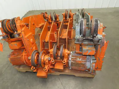 Cleveland Tramrail Bridge Crane Motorized End Truck Drive WB 6.5" Wheel Set of 4