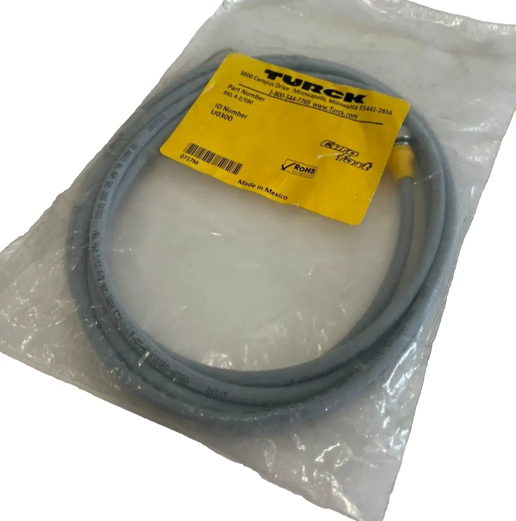 NEW TURCK RKL 4-2/S90 CORDSET U0300 RKL42S90