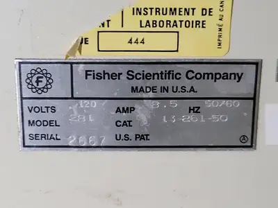 Used FISHER SCIENTIFIC COMPANY 13-261-50 Processing (misc) British Columbia CA | Lenmark #279459