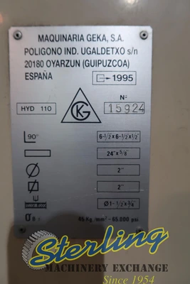 Used GEKA HYDRACROP 110/SD Ironworkers California US | Sterling Machinery Exchange #1465411