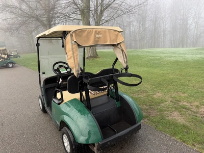 (1) 2019 E-Z-Go EFI golf cart with a Kawasaki gas engine, model 657061G01, includes canopy, fold-dow...