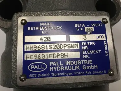 USED PALL INDUSTRIAL HC9601FDP8H