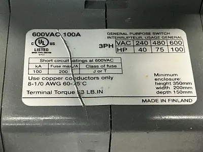 USED ABB OT 160ET3