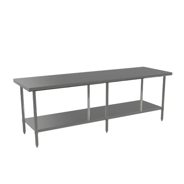 New | in-Stock Atosa New Atosa ST3084EC 84" x 30" Stainless Steel Work Table Food Prep Tables Illinois US | Falcon Restaurant Supply #1373636