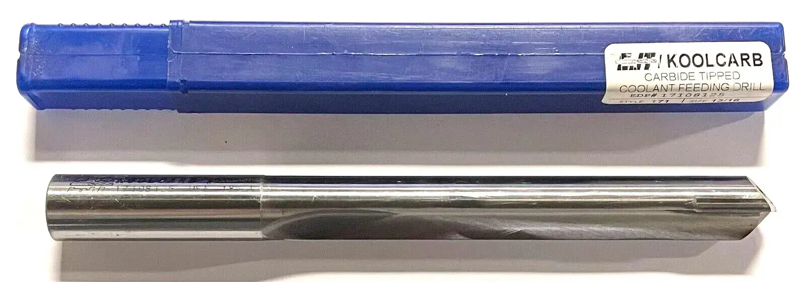 CJT Koolcarb 13/16" Carbide Tipped Coolant Feeding Drill Straight Flute USA Made