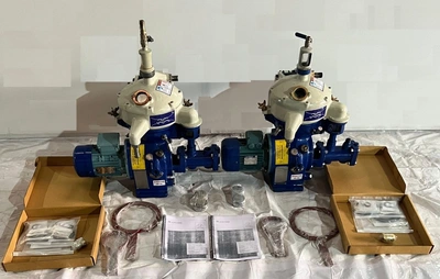 (2) Alfa-Laval MAB 103B-24-60 oil purifiers, SS.