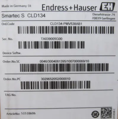 NEW ENDRESS HAUSER CLD134-PMV538AB1 CONDUCTIVITY METER CLD134PMV538AB1