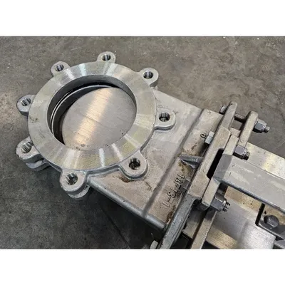 Used 6" A-C Valve Inc. Stainless Steel Manual Knife Gate Valve