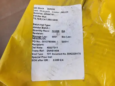NEW CATERPILLAR 580-5439