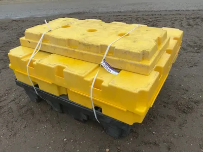 (5) Spill Containment Skids for Barrels, three two drum approx. 2’x4’ and two four drum approx. 4’x4...