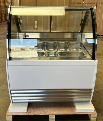 171-0149 7 Pan Self Contained Full Service Refrigerated Gelato Display Cooler