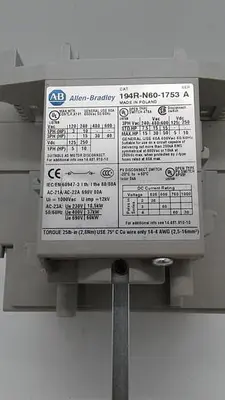 Used ALLEN-BRADLEY ALLEN-BRADLEY 194R-N60-1753 A Disconnects | ND Industrial Surplus #1211833