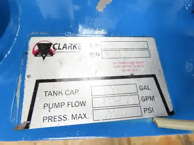 Clarke Hydraulic Power Unit 30Gal 4.2gpm 3000psi Marzocchi Gear Pump 3Hp 3PH