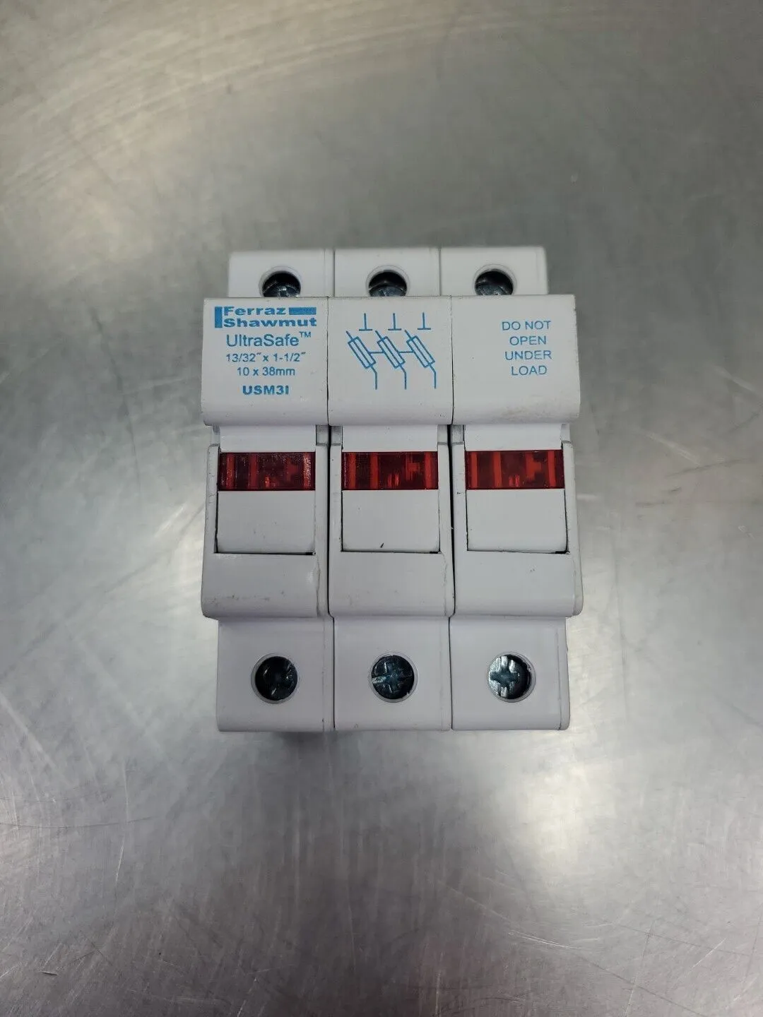 Ferraz Shawmut USM3I Y219073 Fuse Holder w/3-A60Q20-2 Fuses. 4D-30