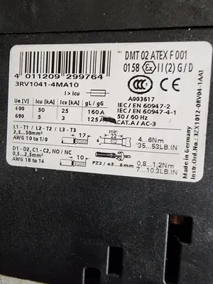 USED SIEMENS 3RV1041-4MA10