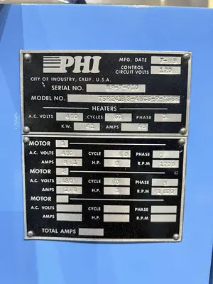 USED 1989 PHI PHI 75R2418S-4HCS-P-YS8R PRESS