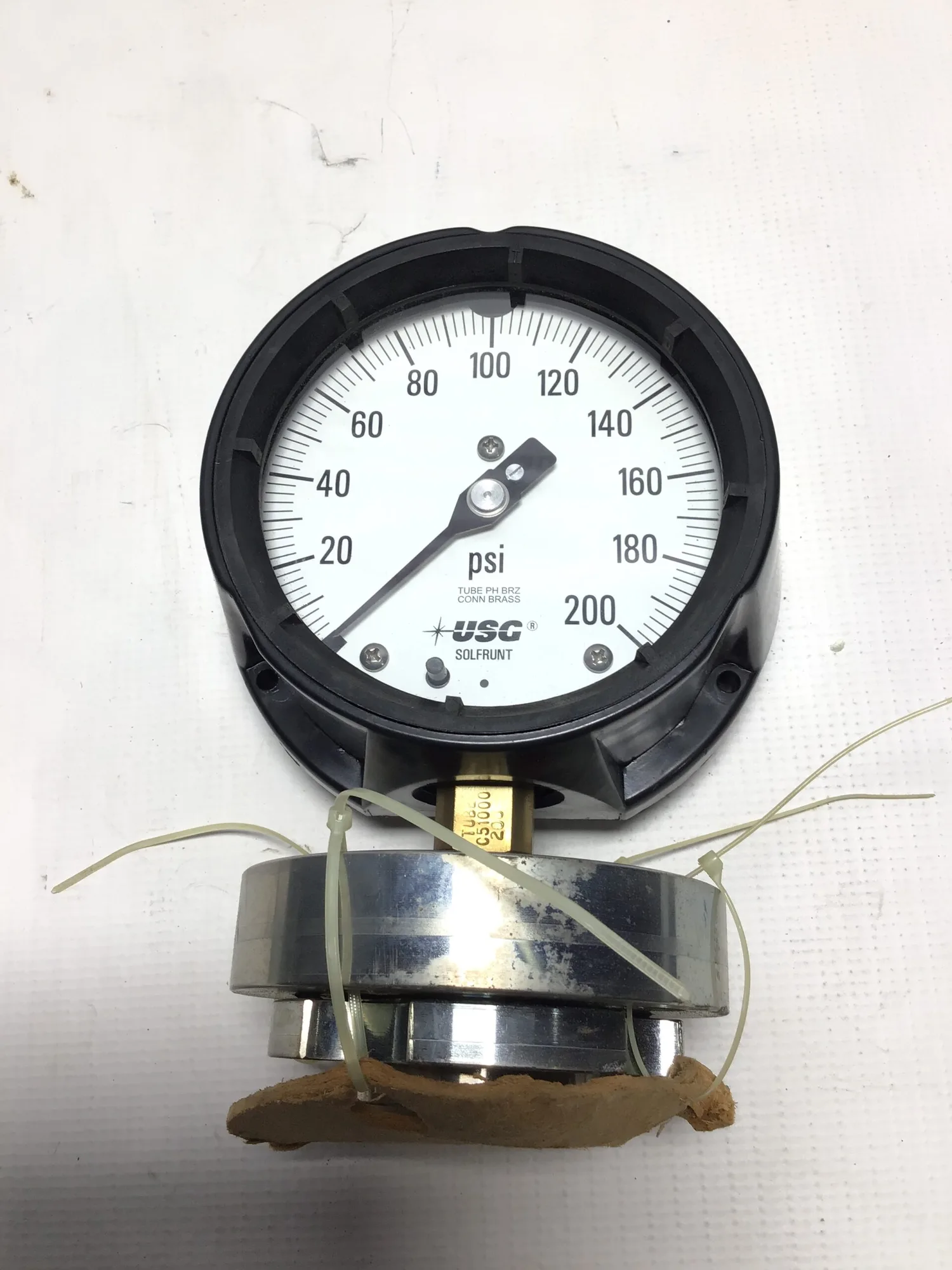 Ametek RC1-150 Oil Filled Pressure Gauge 4-1/2″ 1/2″ ANPT LM 200 PSI Tube PH Bronze