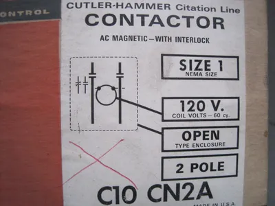 NEW CUTLER HAMMER C10CN2 CONTACTOR C10 CN2A SIZE 1