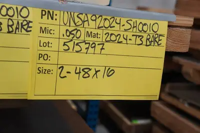 2024-T3 Sheet Metal - .050" - 25+ Sq Ft
